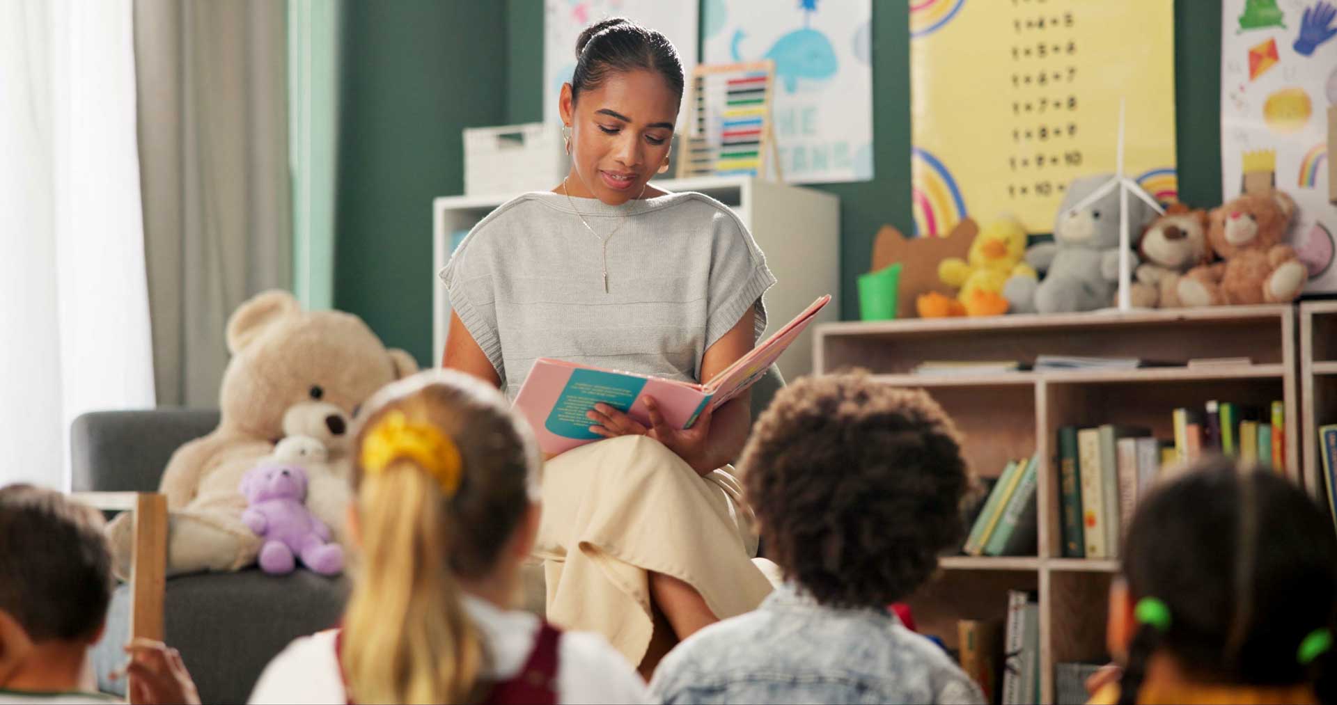 Students learning in class